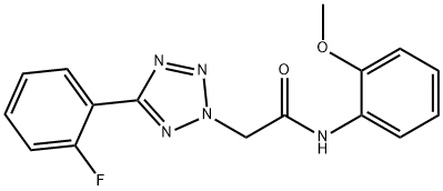 2-[5-(2-fluorophenyl)-2H-tetraazol-2-yl]-N-(2-methoxyphenyl)acetamide,428503-07-5,结构式