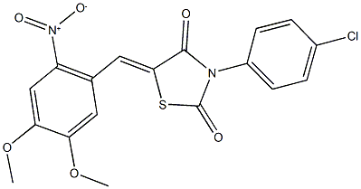 3-(4-chlorophenyl)-5-{2-nitro-4,5-dimethoxybenzylidene}-1,3-thiazolidine-2,4-dione|