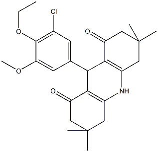 9-(3-chloro-4-ethoxy-5-methoxyphenyl)-3,3,6,6-tetramethyl-3,4,6,7,9,10-hexahydro-1,8(2H,5H)-acridinedione|