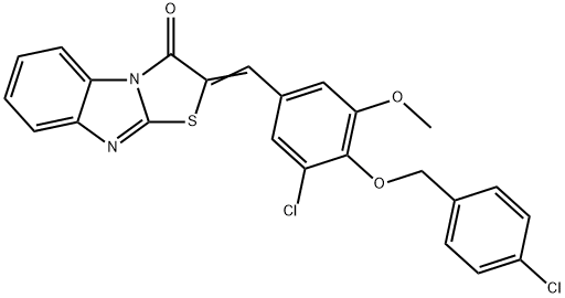 2-{3-chloro-4-[(4-chlorobenzyl)oxy]-5-methoxybenzylidene}[1,3]thiazolo[3,2-a]benzimidazol-3(2H)-one|
