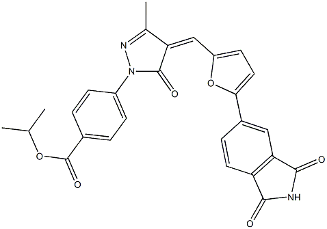 isopropyl 4-(4-{[5-(1,3-dioxo-2,3-dihydro-1H-isoindol-5-yl)-2-furyl]methylene}-3-methyl-5-oxo-4,5-dihydro-1H-pyrazol-1-yl)benzoate|