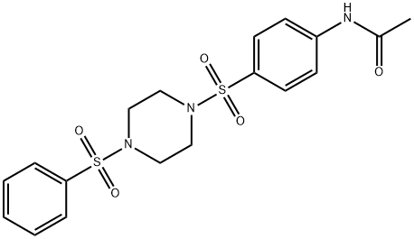 N-(4-{[4-(phenylsulfonyl)-1-piperazinyl]sulfonyl}phenyl)acetamide Structure