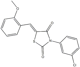 3-(3-chlorophenyl)-5-(2-methoxybenzylidene)-1,3-thiazolidine-2,4-dione|