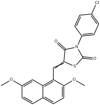 428824-79-7 3-(4-chlorophenyl)-5-[(2,7-dimethoxy-1-naphthyl)methylene]-1,3-thiazolidine-2,4-dione