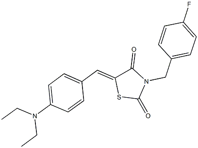 5-[4-(diethylamino)benzylidene]-3-(4-fluorobenzyl)-1,3-thiazolidine-2,4-dione|