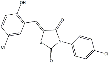 5-(5-chloro-2-hydroxybenzylidene)-3-(4-chlorophenyl)-1,3-thiazolidine-2,4-dione Structure