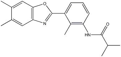 N-[3-(5,6-dimethyl-1,3-benzoxazol-2-yl)-2-methylphenyl]-2-methylpropanamide,428831-12-3,结构式