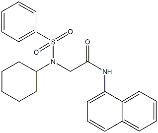 2-[cyclohexyl(phenylsulfonyl)amino]-N-naphthalen-1-ylacetamide,428832-05-7,结构式