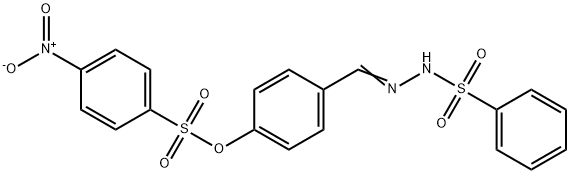 4-[2-(phenylsulfonyl)carbohydrazonoyl]phenyl 4-nitrobenzenesulfonate 结构式