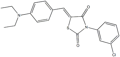 3-(3-chlorophenyl)-5-[4-(diethylamino)benzylidene]-1,3-thiazolidine-2,4-dione Structure