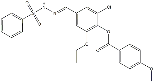 2-chloro-6-ethoxy-4-[2-(phenylsulfonyl)carbohydrazonoyl]phenyl 4-methoxybenzoate,428833-29-8,结构式