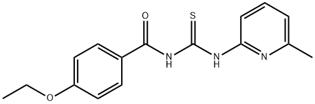 N-(4-ethoxybenzoyl)-N'-(6-methyl-2-pyridinyl)thiourea Structure