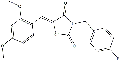 428834-76-8 5-(2,4-dimethoxybenzylidene)-3-(4-fluorobenzyl)-1,3-thiazolidine-2,4-dione