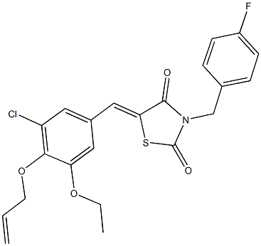 428835-50-1 5-[4-(allyloxy)-3-chloro-5-ethoxybenzylidene]-3-(4-fluorobenzyl)-1,3-thiazolidine-2,4-dione
