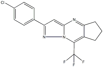 2-(4-chlorophenyl)-8-(trifluoromethyl)-6,7-dihydro-5H-cyclopenta[d]pyrazolo[1,5-a]pyrimidine,428835-78-3,结构式