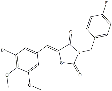 428835-83-0 5-(3-bromo-4,5-dimethoxybenzylidene)-3-(4-fluorobenzyl)-1,3-thiazolidine-2,4-dione