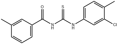 N-(3-chloro-4-methylphenyl)-N'-(3-methylbenzoyl)thiourea Struktur