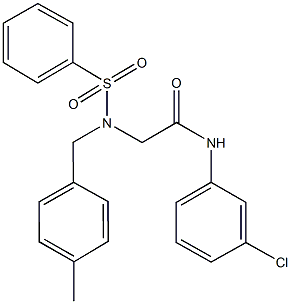 N-(3-chlorophenyl)-2-[(4-methylbenzyl)(phenylsulfonyl)amino]acetamide Struktur