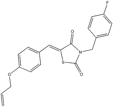 5-[4-(allyloxy)benzylidene]-3-(4-fluorobenzyl)-1,3-thiazolidine-2,4-dione Struktur