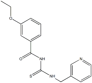 N-(3-ethoxybenzoyl)-N'-(3-pyridinylmethyl)thiourea 化学構造式