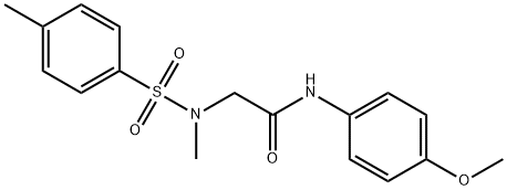 2-{methyl[(4-methylphenyl)sulfonyl]amino}-N-[4-(methyloxy)phenyl]acetamide Struktur