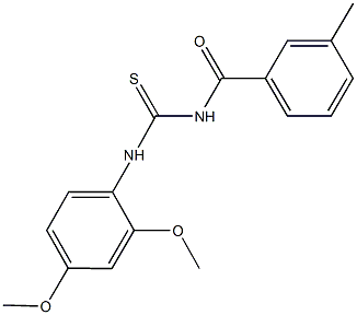 N-(2,4-dimethoxyphenyl)-N'-(3-methylbenzoyl)thiourea Structure