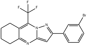 2-(3-bromophenyl)-9-(trifluoromethyl)-5,6,7,8-tetrahydropyrazolo[5,1-b]quinazoline Structure