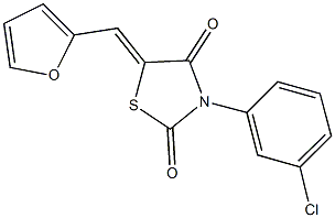 3-(3-chlorophenyl)-5-(2-furylmethylene)-1,3-thiazolidine-2,4-dione,428844-32-0,结构式