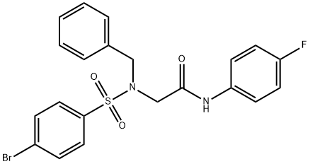 2-{benzyl[(4-bromophenyl)sulfonyl]amino}-N-(4-fluorophenyl)acetamide|