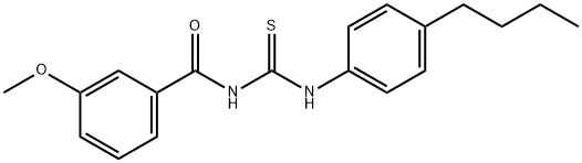 N-(4-butylphenyl)-N'-(3-methoxybenzoyl)thiourea 化学構造式