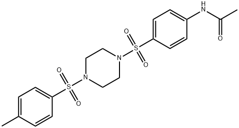 N-[4-({4-[(4-methylphenyl)sulfonyl]-1-piperazinyl}sulfonyl)phenyl]acetamide Structure