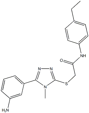 2-{[5-(3-aminophenyl)-4-methyl-4H-1,2,4-triazol-3-yl]sulfanyl}-N-(4-ethylphenyl)acetamide Structure