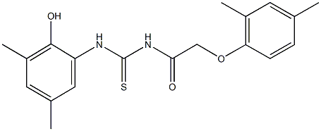 N-[(2,4-dimethylphenoxy)acetyl]-N'-(2-hydroxy-3,5-dimethylphenyl)thiourea,428857-83-4,结构式