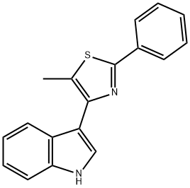 3-(5-methyl-2-phenyl-1,3-thiazol-4-yl)-1H-indole Struktur