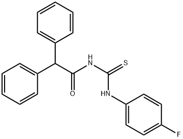 N-(diphenylacetyl)-N'-(4-fluorophenyl)thiourea 结构式