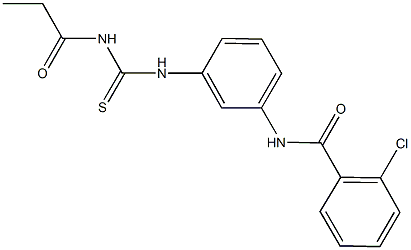 2-chloro-N-(3-{[(propionylamino)carbothioyl]amino}phenyl)benzamide|