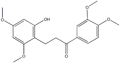 1-(3,4-dimethoxyphenyl)-3-(2-hydroxy-4,6-dimethoxyphenyl)-1-propanone,42924-12-9,结构式