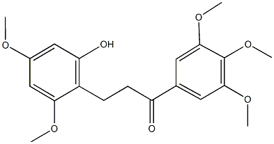 3-(2-hydroxy-4,6-dimethoxyphenyl)-1-(3,4,5-trimethoxyphenyl)-1-propanone 结构式