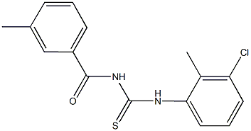 N-(3-chloro-2-methylphenyl)-N'-(3-methylbenzoyl)thiourea 结构式