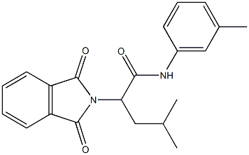 2-(1,3-dioxo-1,3-dihydro-2H-isoindol-2-yl)-4-methyl-N-(3-methylphenyl)pentanamide 结构式