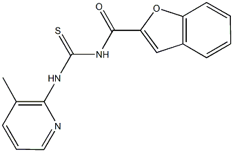 N-(1-benzofuran-2-ylcarbonyl)-N'-(3-methyl-2-pyridinyl)thiourea Structure