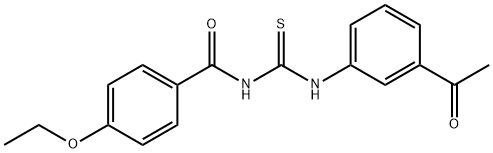 N-(3-acetylphenyl)-N'-{[4-(ethyloxy)phenyl]carbonyl}thiourea Struktur