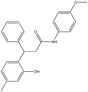 3-(2-hydroxy-4-methylphenyl)-N-(4-methoxyphenyl)-3-phenylpropanamide Structure