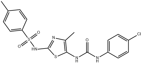 N-(5-{[(4-chloroanilino)carbonyl]amino}-4-methyl-1,3-thiazol-2-yl)-4-methylbenzenesulfonamide Structure