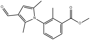 methyl 3-(3-formyl-2,5-dimethyl-1H-pyrrol-1-yl)-2-methylbenzoate 结构式