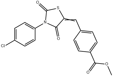 methyl 4-{[3-(4-chlorophenyl)-2,4-dioxo-1,3-thiazolidin-5-ylidene]methyl}benzoate Structure