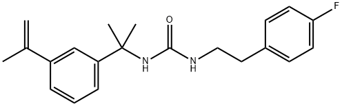 N-[2-(4-fluorophenyl)ethyl]-N'-[1-(3-isopropenylphenyl)-1-methylethyl]urea Structure