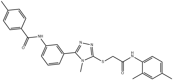 429633-68-1 N-[3-(5-{[2-(2,4-dimethylanilino)-2-oxoethyl]sulfanyl}-4-methyl-4H-1,2,4-triazol-3-yl)phenyl]-4-methylbenzamide