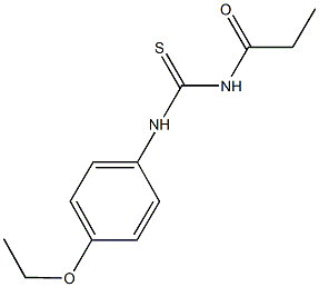 N-(4-ethoxyphenyl)-N'-propionylthiourea Struktur