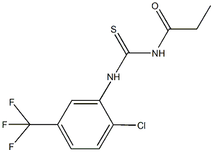 N-[2-chloro-5-(trifluoromethyl)phenyl]-N'-propionylthiourea 结构式